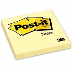 Nota Adhesiva 3M Post-It 654 (76x76mm) Amarillo 100hj