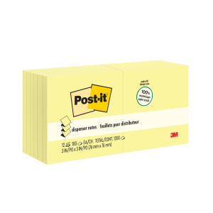 Nota Adhesiva 3M Post-It Pop-Up R330 Greener Amarillo 12un 100hj