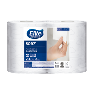 Papel Higiénico Elite Jumbo Extra Blanco 2 Hojas 250mt 6 Rollo