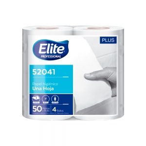 Papel Higiénico Elite Blanco 1 Hoja 50mt 4 Rollos