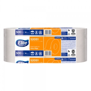 Papel Higiénico Elite Jumbo Natural 1  Hoja 500mt 4 Rollo