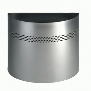 Basurero Metálico Durable Semicircular 20LT/30mm Silver