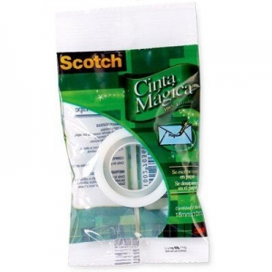 Cinta Adhesiva Mágica Scotch 3M 18 mm x 10 mts Bolsa