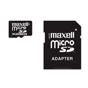 Micro SD Maxell 16GB SDHC CL4 SD Adapter