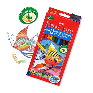 Lapices Acuarelable Faber Castell 12 Colores con Pincel