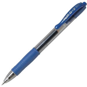 Lápiz Tinta Gel Pilot G-2 0.7 Retráctil Azul