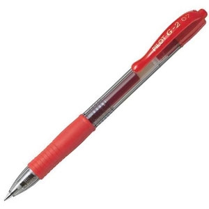 Lápiz Tinta Gel Pilot G-2 0.7 Retráctil Rojo