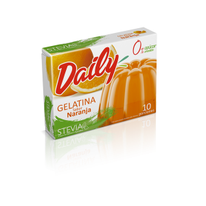 Gelatina Daily Sabor Naranja Stevia 20 Grs