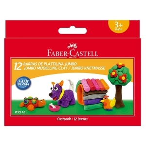 Plastilina Faber Castell Jumbo estuche 12 Colores