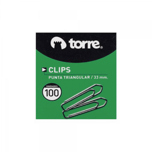 Clip Torre Punta Triangular 33mm caja 100un