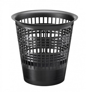 Papelero Plástico Durable 13 Litros Negro