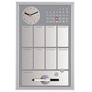 Pizarra Magnética Bisilque Memo Reloj 40x35 cm Gris