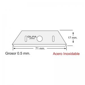 Repuesto Cuchillo Olfa Sk Acero Inoxidable 10unid. 