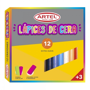 Lapices de Cera Artel 12 Colores