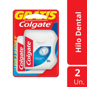 Hilo Dental Colgate Encerado 2x1 50mts <font color="red"; size= "2"><sup> (SA)<sup></font>	