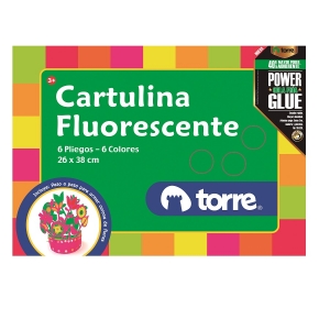 Carpeta Torre Imagia Cartulina Fluorescente 6hj	