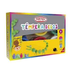 Tempera para Dedos Artel 35ml  <font color="red"; size= "2"><sup> (Disponible desde I - IX Región )<sup></font><font color="red"; size= "2"><sup> (SA)<sup></font>