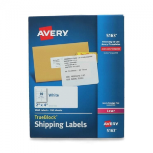  Etiqueta Avery Laser Blanca 51x102 10hjs<font color="red"; size= "2"><sup> (SA)<sup></font>