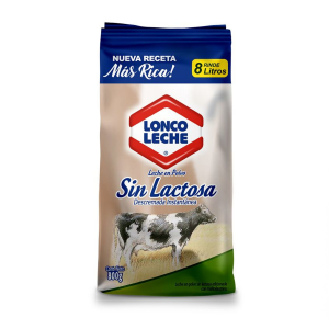 Leche En Polvo Descremada Sin Lactosa Loncoleche Instantánea Bolsa 800g Unidad 	