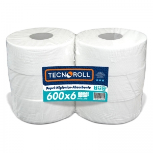 Papel Higiénico Tecnoroll D/H 600Mt X 6 Unidades