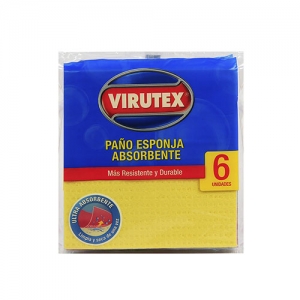 Paño Esponja Absorbente Virutex X 6Unidades