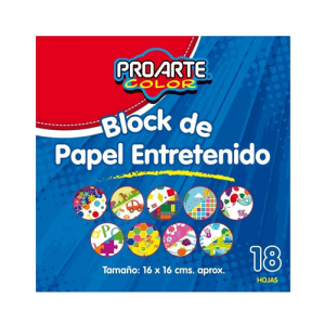 Papel Lustre Proarte 16x16 Entretenido 18 hjs