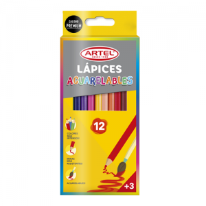 Lápiz Acuarelable Artel 12 colores  <font color="red"; size= "2"><sup> (Disponible desde I - IX Región )<sup></font><font color="red"; size= "2"><sup> (SA)<sup></font>