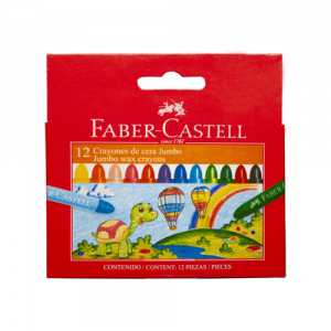 Lápiz Cera Faber Castell Grueso 12 colores redondos