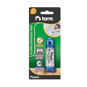 Corrector Torre Cinta Stand Up 5mm Azul 6mt	