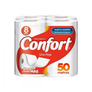 Papel Higiénico Confort H/S 50m 8un