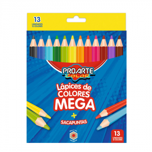 Lápiz Color Proarte Mega Jumbo 12 con Sacapuntas