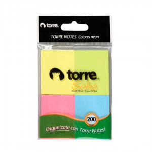 Nota Adhesiva Torre 51x38cm Color Neon 4un