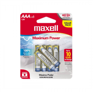 Pila Maxell AAA Alcalina LR03BP6 6 Un