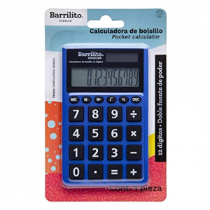 Calculadora Barrilito Bolsillo 12 Dígitos 8046CBB